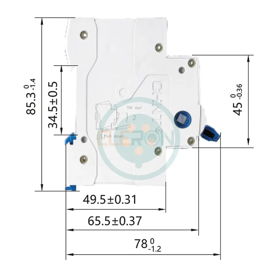 Transferencia Conmutador Manual 2P Riel Din 32A 1-0-2 CHINT 4