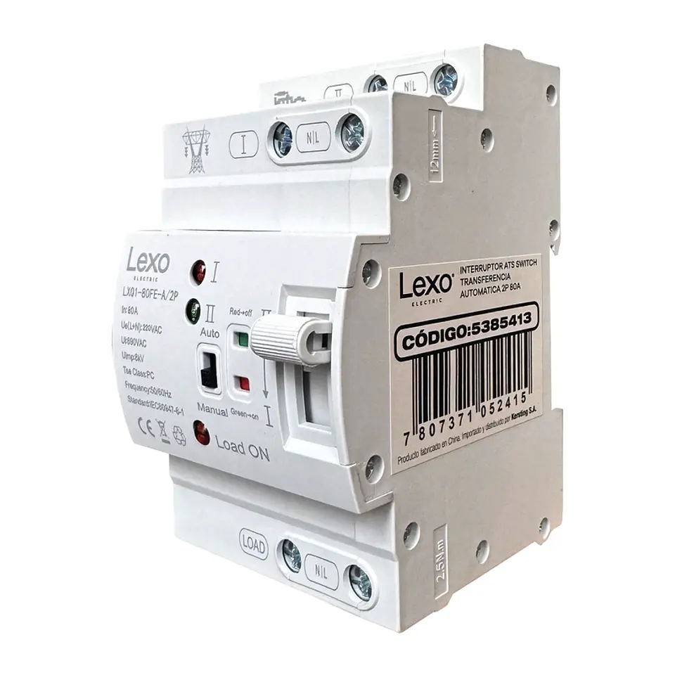 Transferencia Conmutador Automática ATS 2P 80A LEXO 2
