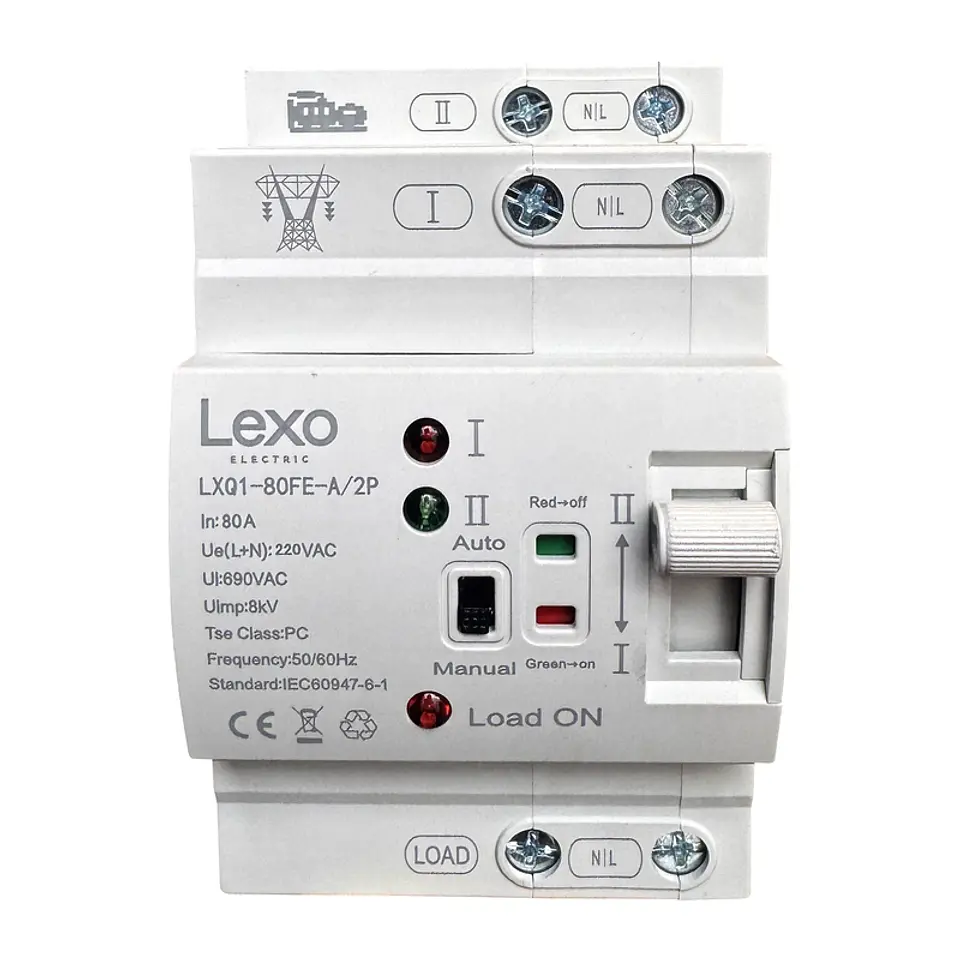 Transferencia Conmutador Automática ATS 2P 80A LEXO 3
