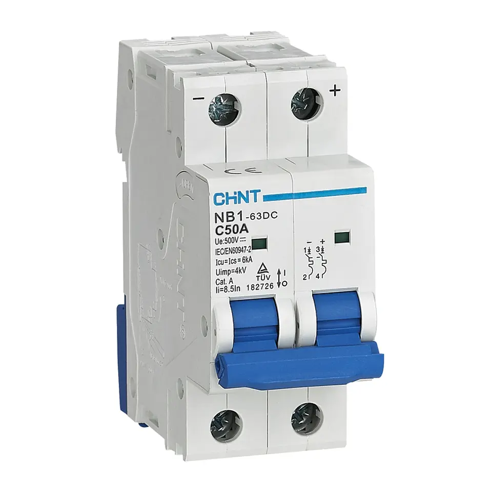 INTERRUPTOR AUTOMATICO 2X50A 6KA 500VDC NB1-63DC CHINT 1