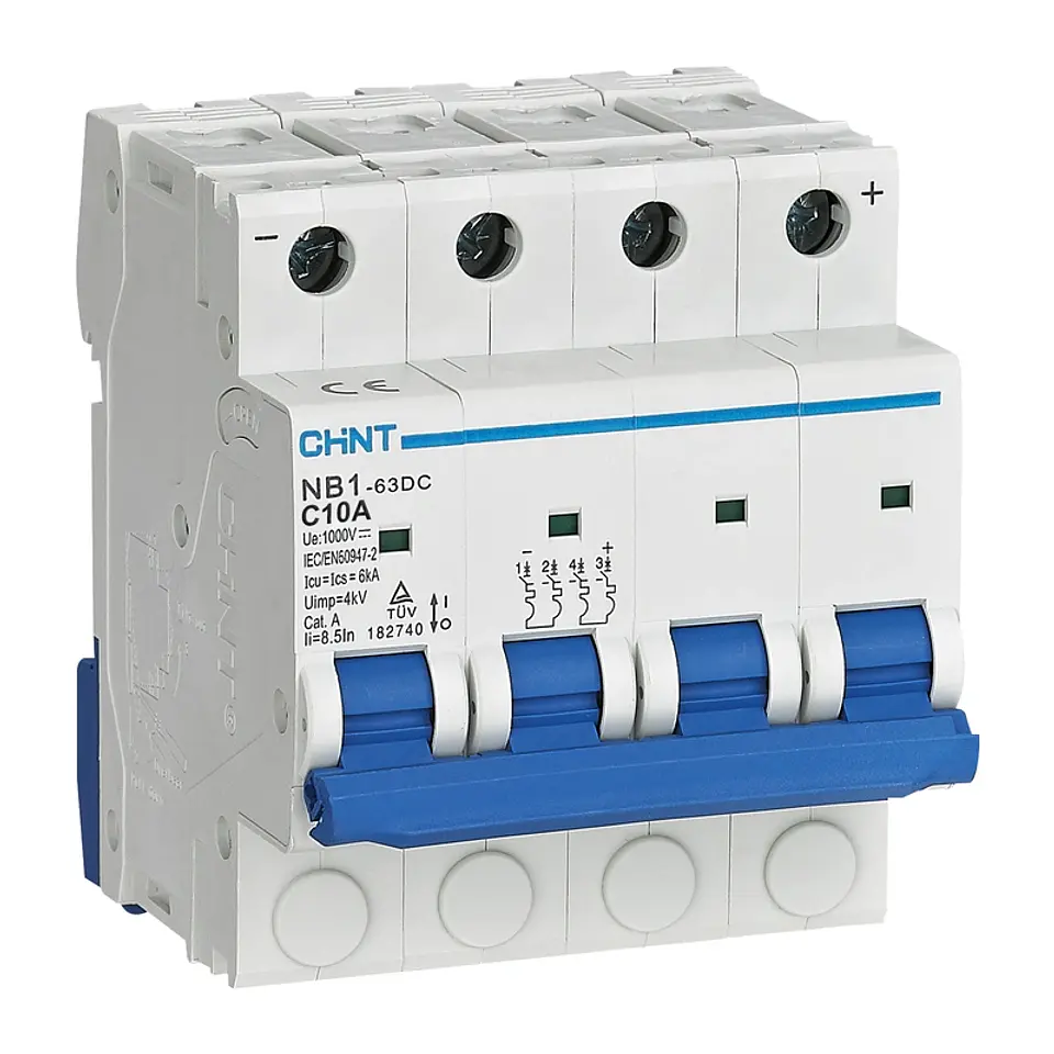 INTERRUPTOR AUTOMATICO 2X10A 6KA 1000VDC NB1-63DC CHINT 1