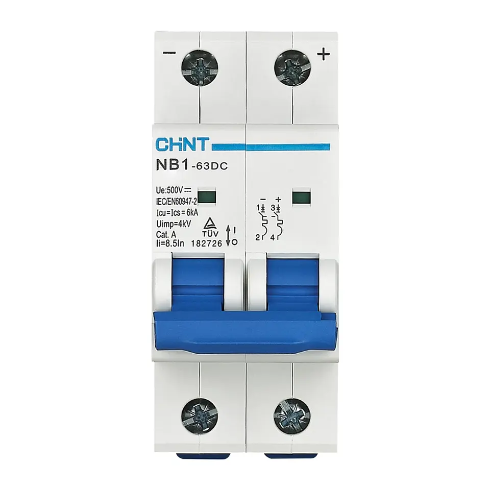 Interruptor Automatico 2X6A 6Ka 500Vdc Nb1-63Dc Chint 3