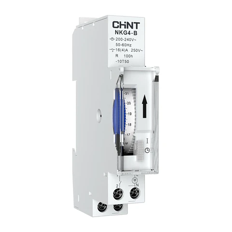 Interruptor horario análogo DIN 15min/24H, 200-240V 16A NKG4-B CHINT 