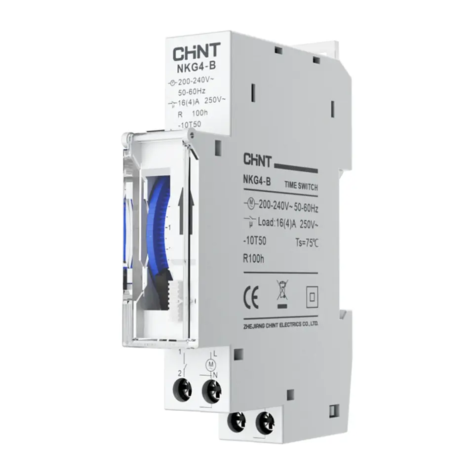 Interruptor horario análogo DIN 15min/24H, 200-240V 16A NKG4-B CHINT  2
