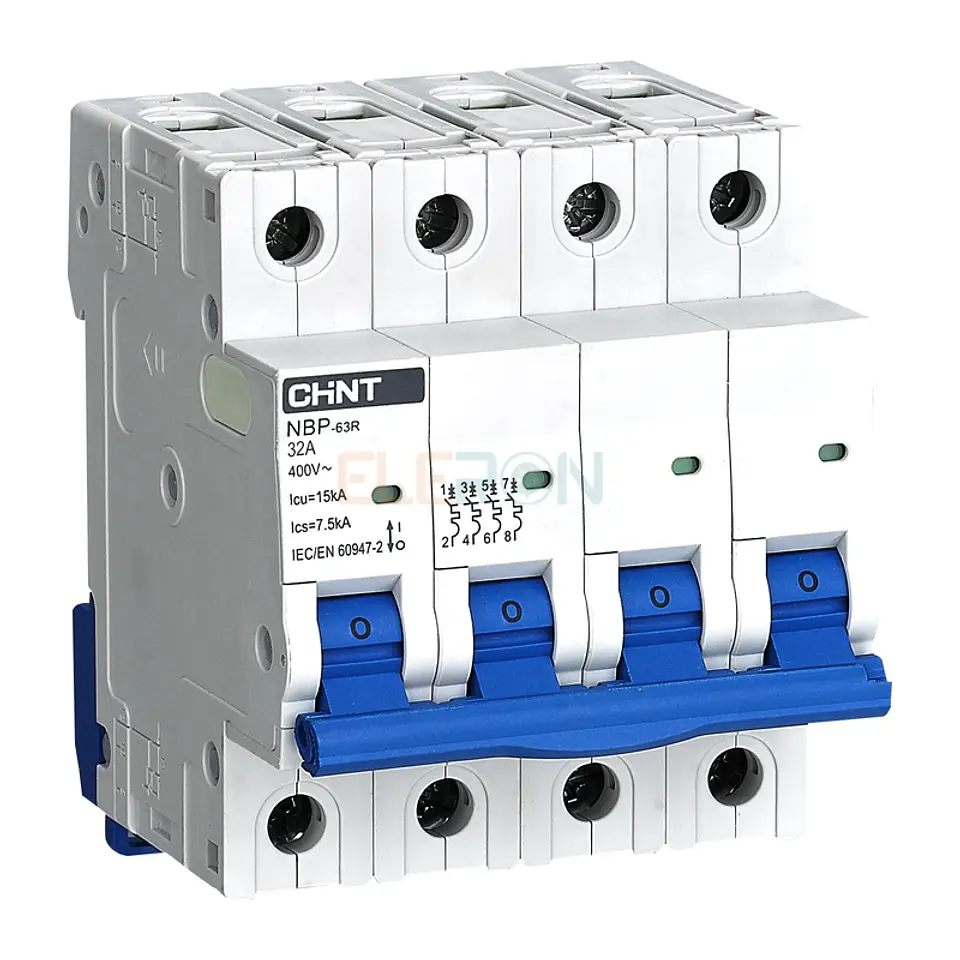 Interruptor Automatico 4X32A Curva C 15Ka 400Vac Nbp-63R Chint 1
