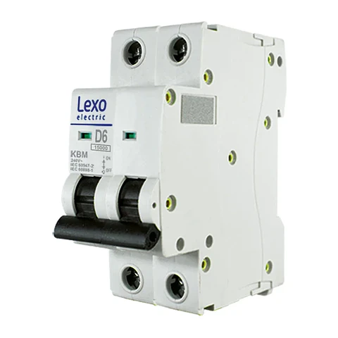Interruptor Automático 1P+N 6A Curva D 15Ka Lexo