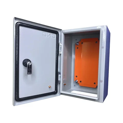 Gabinete Metalico 250x200x150, 1 puerta con Placa IP66 7035