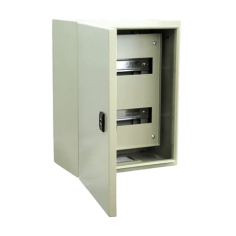 Gabinete Metalico 400x300x200, 1 puerta con Kit (Chasis 2x12) IP66 7035