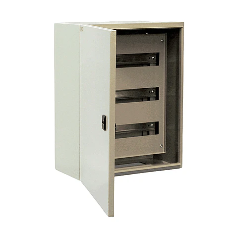 Gabinete Metalico 500x400x200, 1 puerta con Kit (Chasis 3x17) IP66 7035