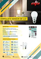 Ampolleta LED A60 Elfa con Sensor de Luz - 9W (Equivale a 80W/90W) Luz Día 6500K - Miniatura 2