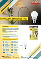 Ampolleta LED A60 Elfa con Sensor de Movimiento - 9W (Equivale a 80W/90W) Luz Cálida 3000K - Miniatura 2