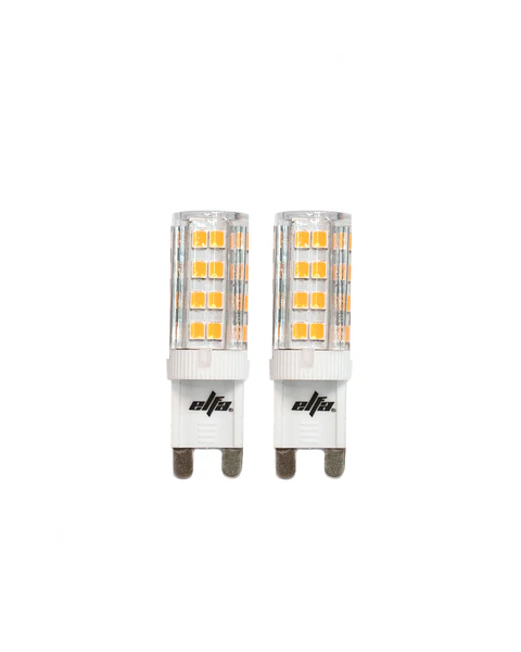 Pack 2 Ampolletas LED G9 Elfa - 3,5W (Equivale a 35W) Luz Cálida 3000K