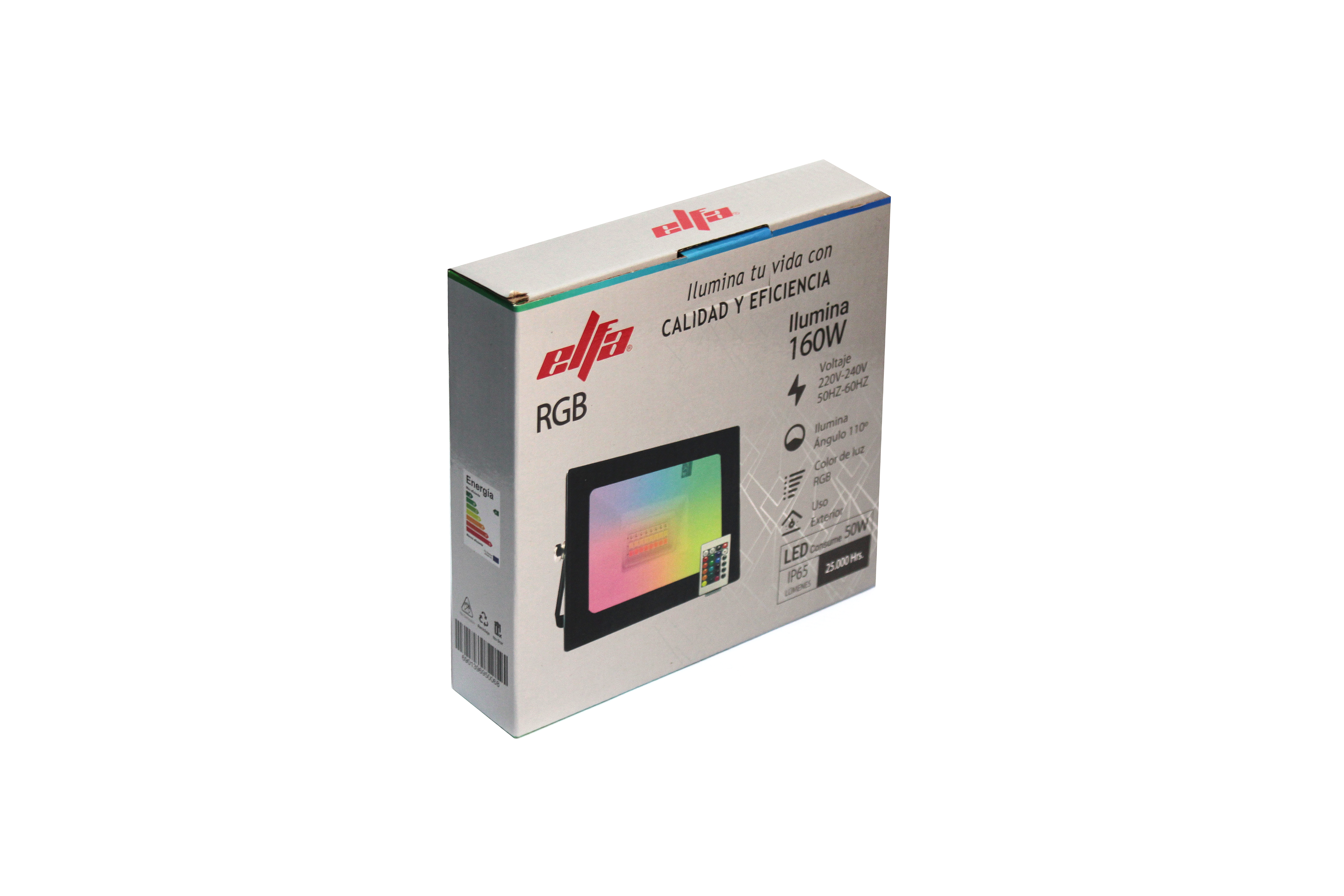 Reflector LED Elfa 50W RGB Multicolores con Control Remoto 2