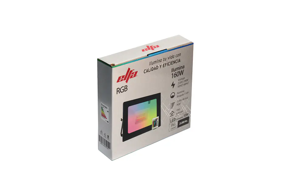 Reflector LED Elfa 50W RGB Multicolores con Control Remoto 2