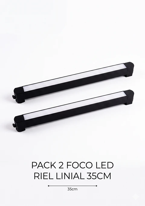 Pack de 2 Focos LED Riel Lineal Elfa - 20W (Equivale a 200W) Luz Neutra 4000K con Riel