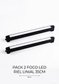 Pack de 2 Focos LED Riel Lineal Elfa - 20W (Equivale a 200W) Luz Neutra 4000K con Riel - Miniatura 1