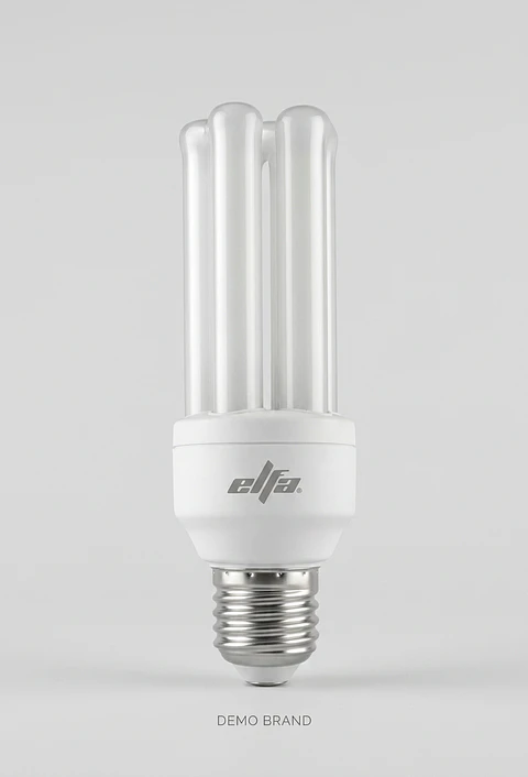 Ampolleta LED Mini Tubo Elfa - 9W E27 Luz Cálida (3000K)