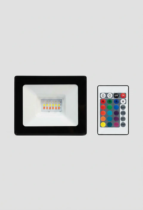 Reflector LED Elfa 20W RGB Multicolores con Control Remoto