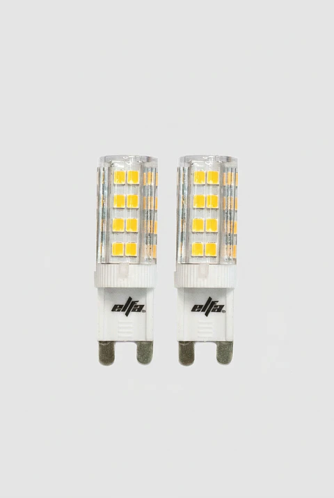 Pack 2 Ampolletas LED G9 Elfa - 3,5W (Equivale a 35W) Luz Día 6000K