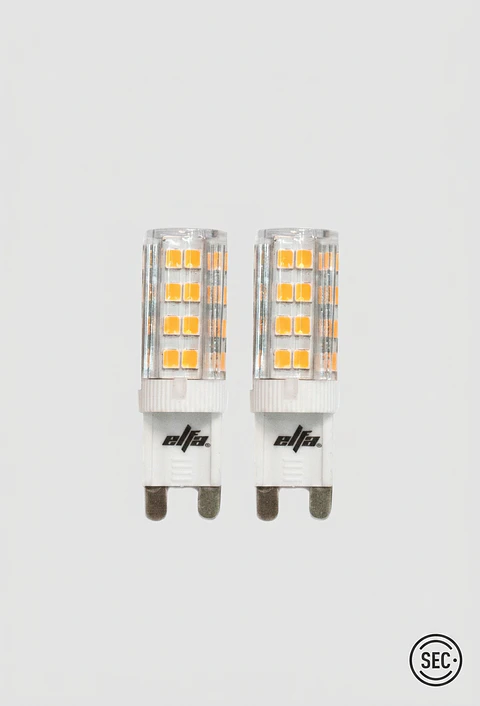 Pack 2 Ampolletas LED G9 Elfa - 3,5W (Equivale a 35W) Luz Cálida 3000K