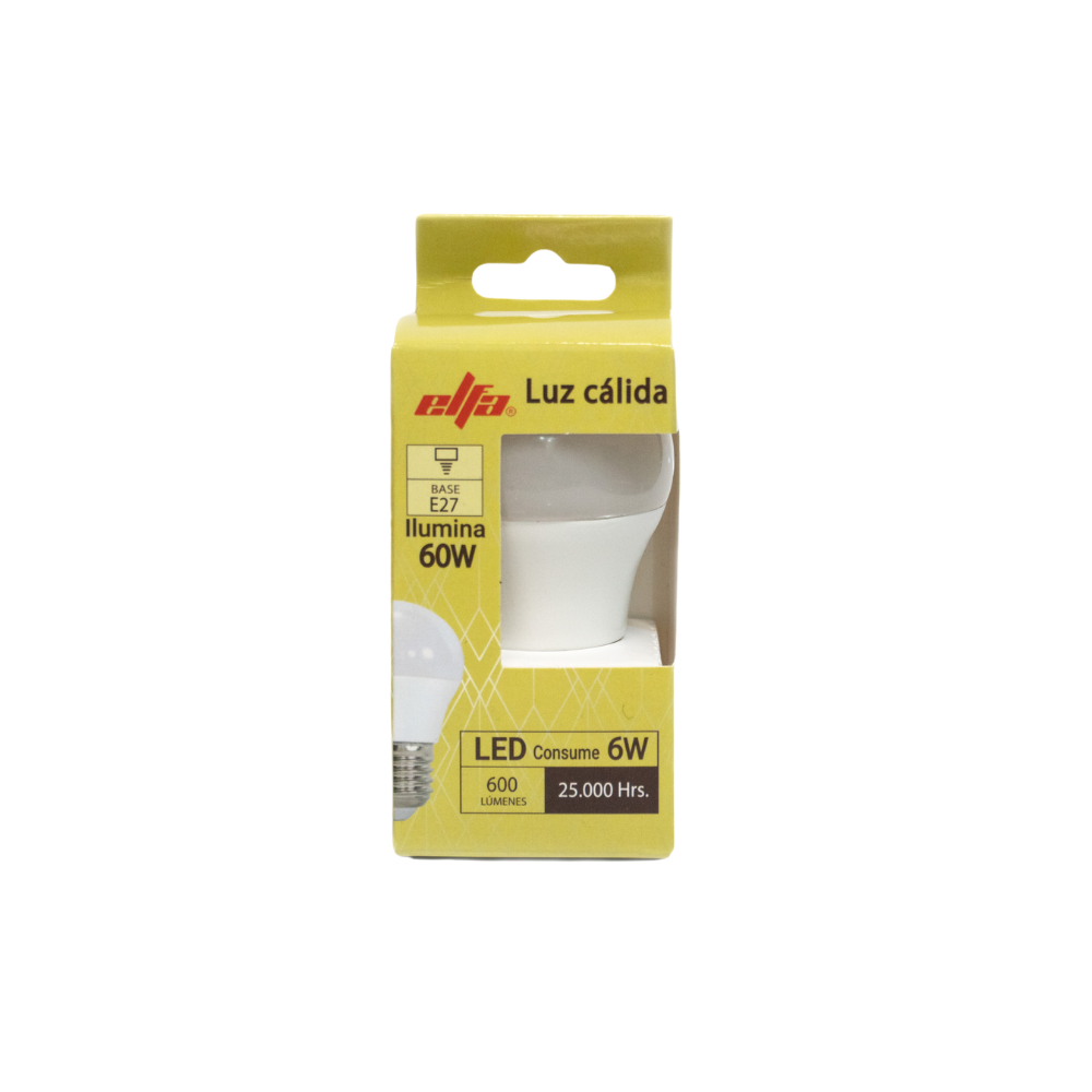 Ampolleta LED G45 6W E27 2