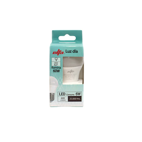 AMPOLLETA LED BOLA 6W LD E27