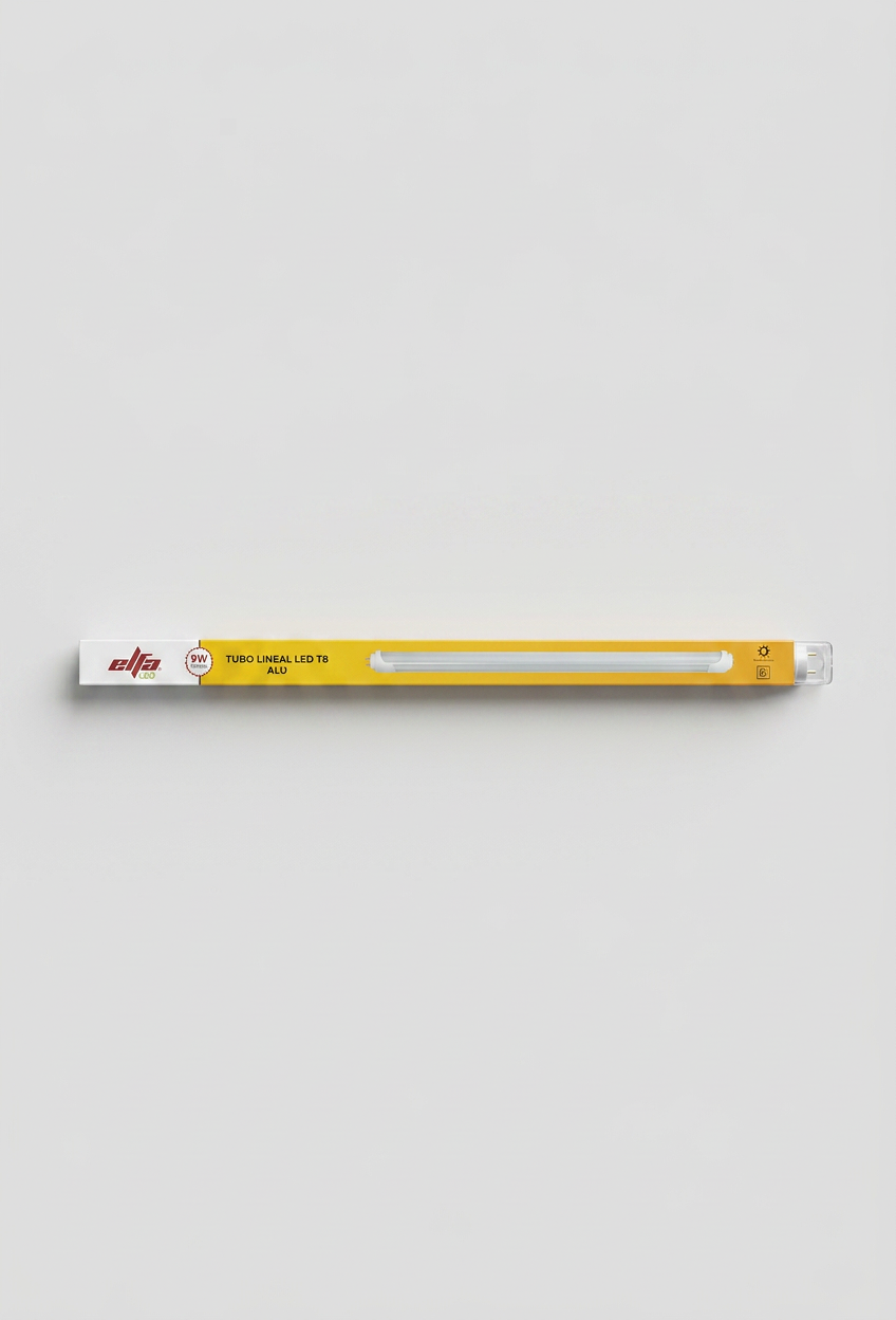 TUBO LINEAL LED T8 9w 600MM 3000k ALU 1