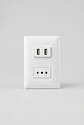 Enchufe Pared Blanco con 2 USB Toma Corriente Mixto 10A Empotrable - Miniatura 1