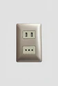Enchufe Simple Champagne 10A con Puerto USB Toma Mixta Empotrable - Miniatura 1
