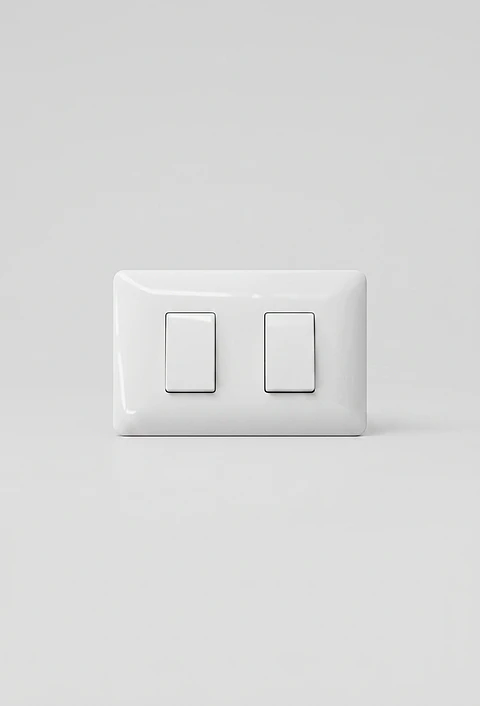 INTERRUPTOR DOBLE  BLANCO