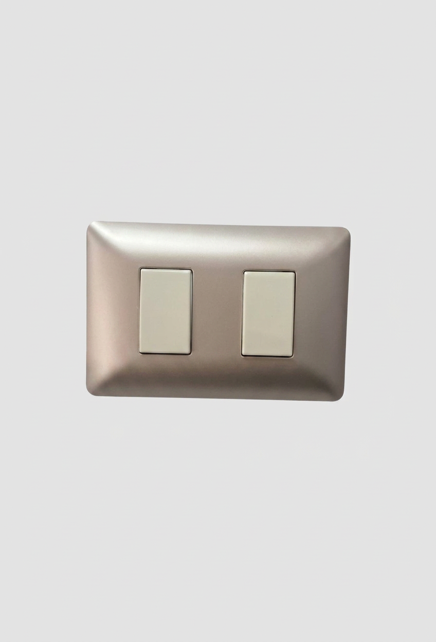 INTERRUPTOR DOBLE CHAMPAGNE (3912) 1