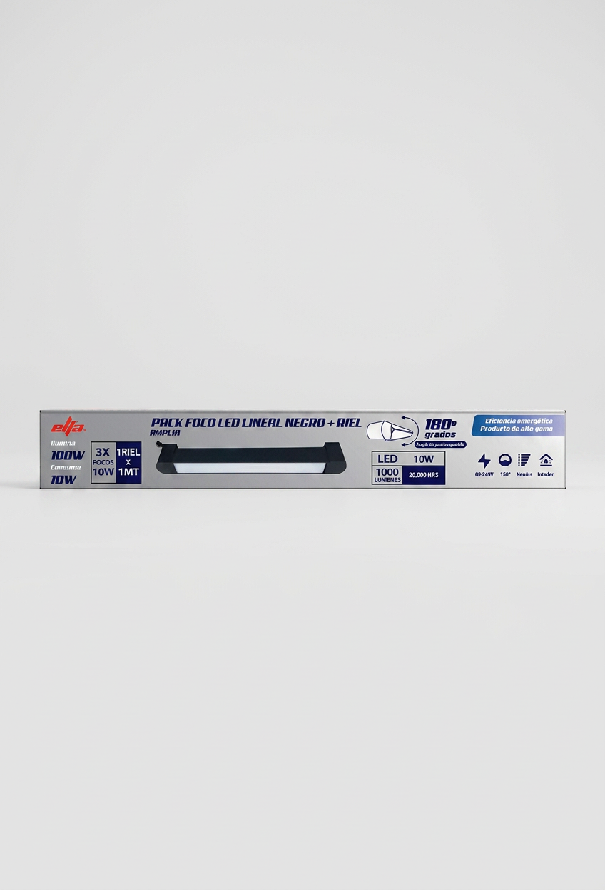 Foco LED Riel Lineal Elfa - 10W (Equivale a 100W) Luz Neutra 4000K 2