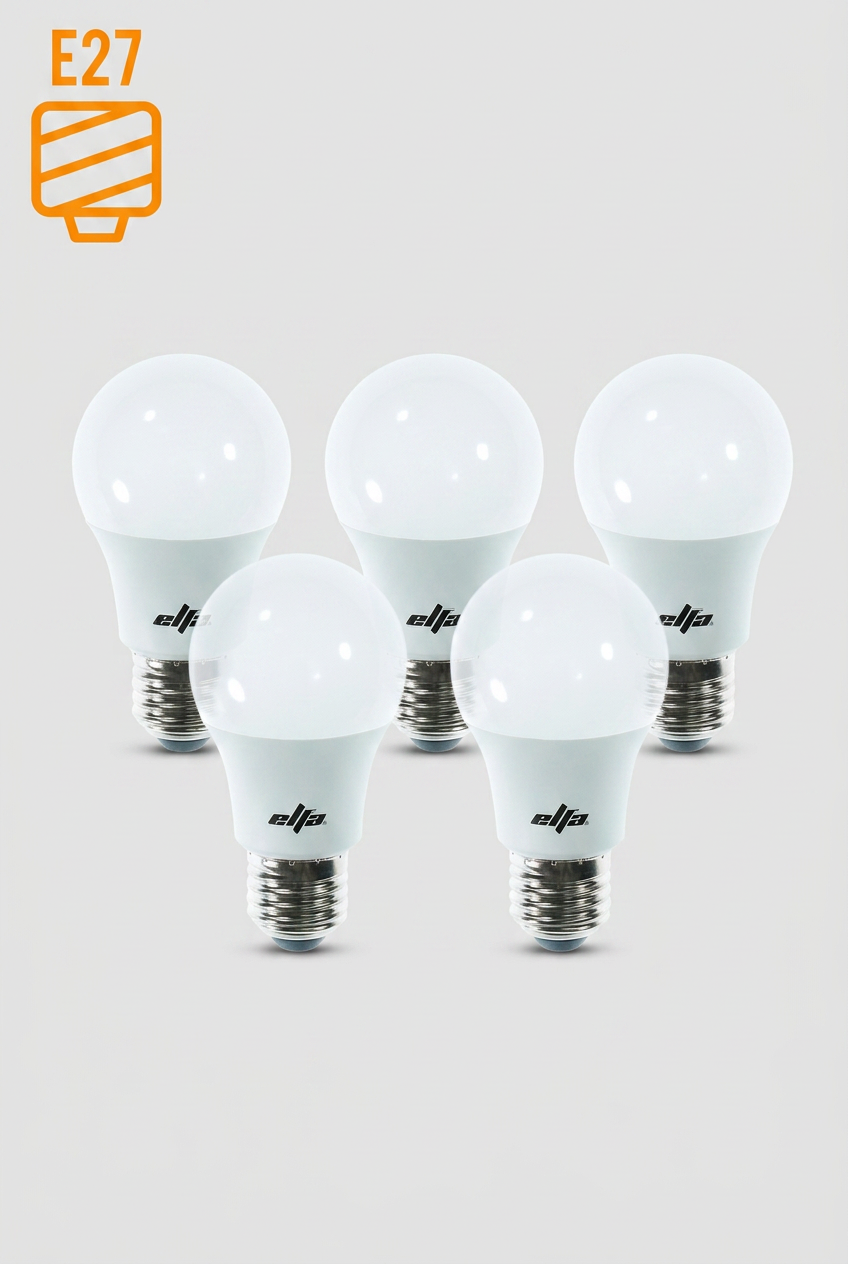 Pack de 5 Ampolletas LED A60 Elfa - 11W (Equivale a 100W) Luz Cálida 3000K 1