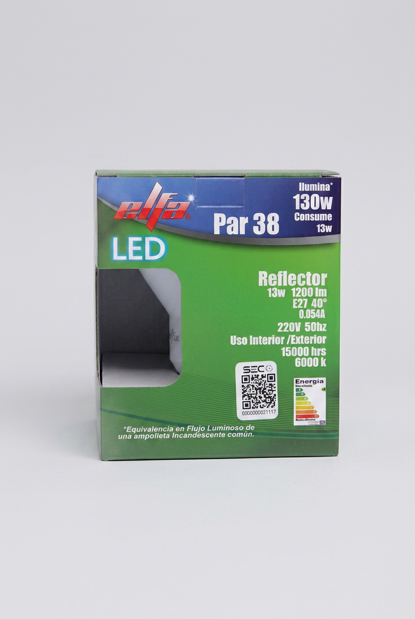 Ampolleta LED PAR38 13W Luz Día Soquete E27 2