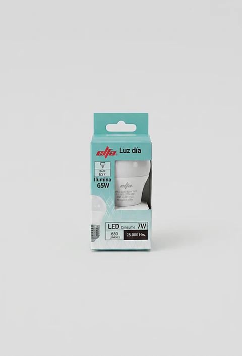Ampolleta LED G45 7W Luz Día 6000K