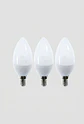 Pack de 3 Ampolletas LED Vela Elfa - 6W (Equivale a 60W) Luz Día 6000K - Miniatura 1