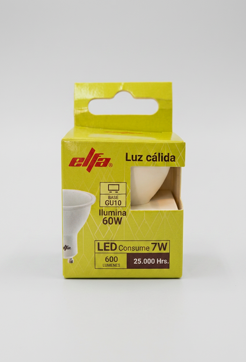 Ampolleta LED Dicroica GU10 6W Luz Cálida 3000K 2