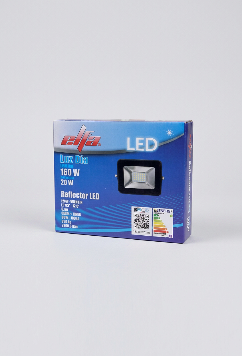 Reflector LED 20W Sensor PIR Elfa 2000lm 6500K IP65 Exterior SEC 9x11cm 2