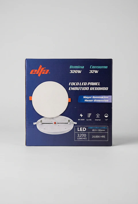 Foco Panel LED Embutido Ajustable 32W Luz Día 6400K