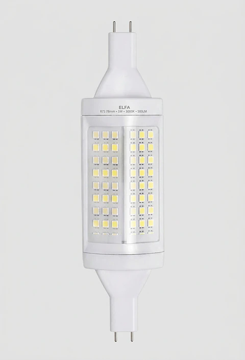Ampolleta LED Lineal R7S 78mm 5W Luz Cálida