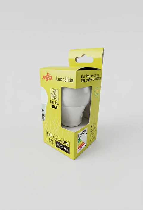 Ampolleta LED A60 9W Luz Cálida Soquete E27