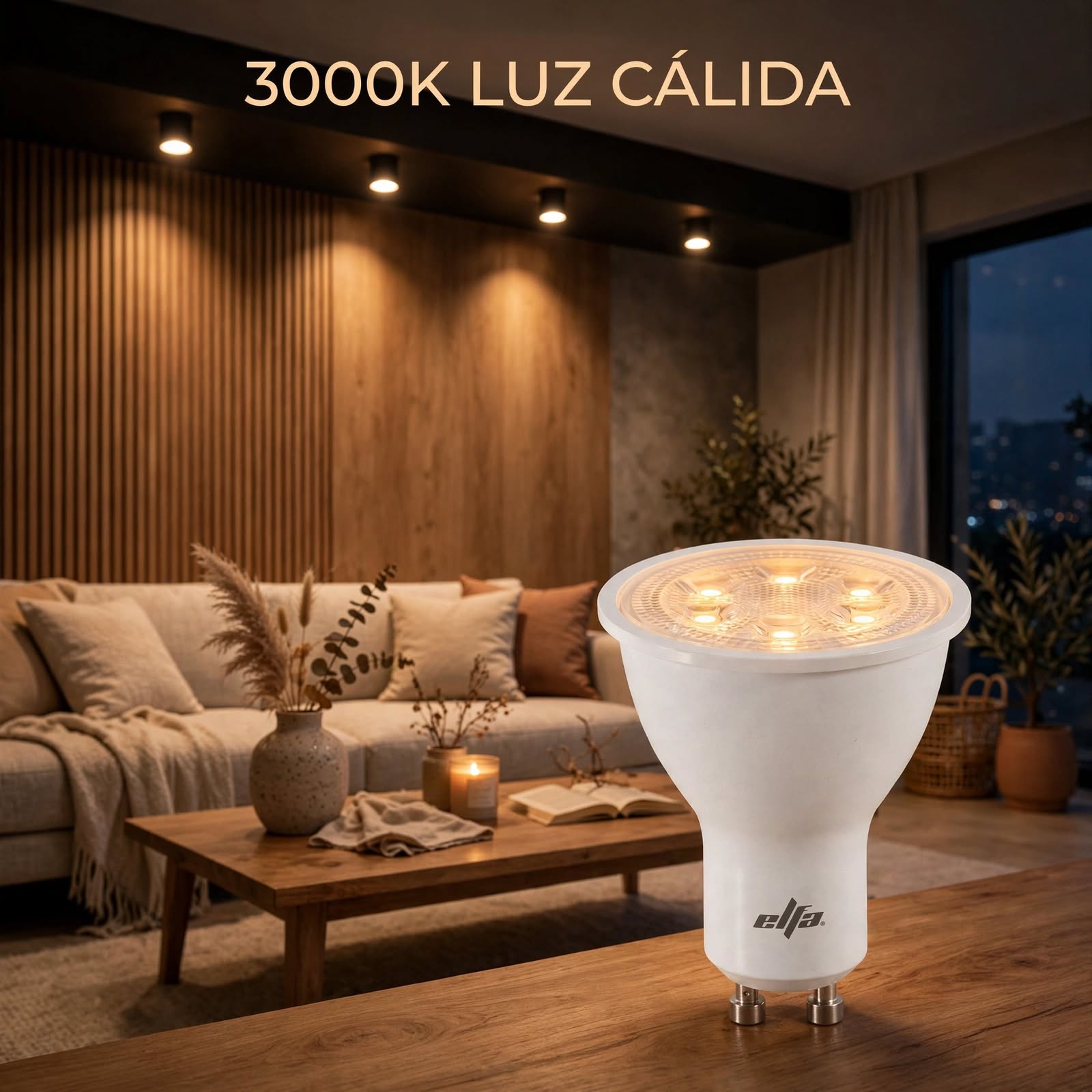 Ampolleta LED Dicroica GU10 de 3 Potencias Luz Cálida 3