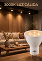 Ampolleta LED Dicroica GU10 6W Luz Cálida 3000K - Miniatura 3