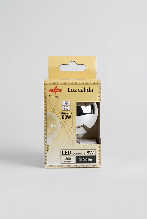 Ampolleta LED Filamento Vintage G95 8W Luz Cálida 3000K E27