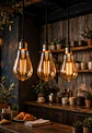 Ampolleta LED Filamento Vintage ST64 8W Luz Cálida Soquete E27 - Miniatura 3