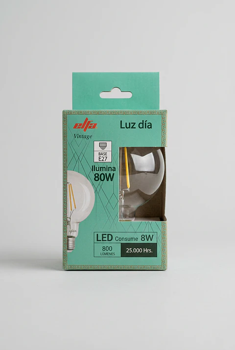 Ampolleta LED Filamento Vintage G95 8W Luz Día E27
