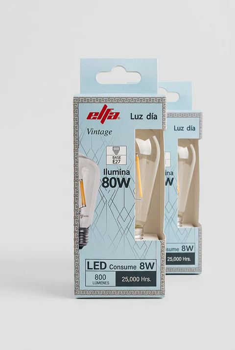 Ampolleta LED Filamento Vintage ST64 8W Luz Día Soquete E27