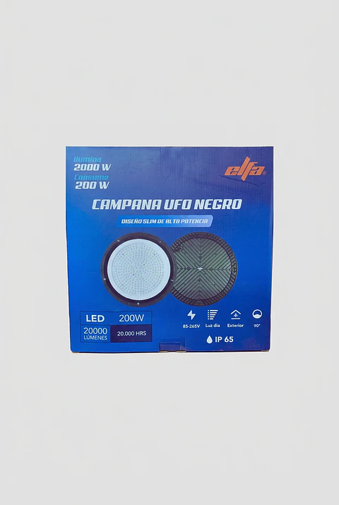 Campana LED 200W Elfa 20.000 lúmenes Luz Día 6400K