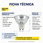 Ampolleta Halogena Dicroica JCDR GU10 50W Luz Roja Elfa Decorativa 220V UVP - Miniatura 3