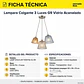 Lampara Colgante Linterna 3 Luces G9 Vintage Industrial 63cm 220V Estructura Metalica - Miniatura 2